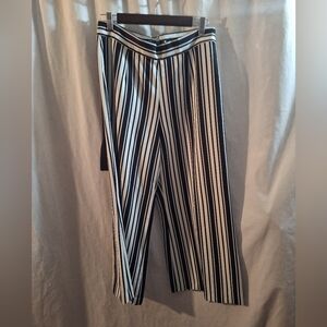 Insight Black and White Striped Wide Leg Pants